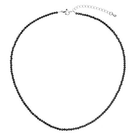 Korálkový náhrdelník s černým spinelem 42012.3 black spinel Evolution Group