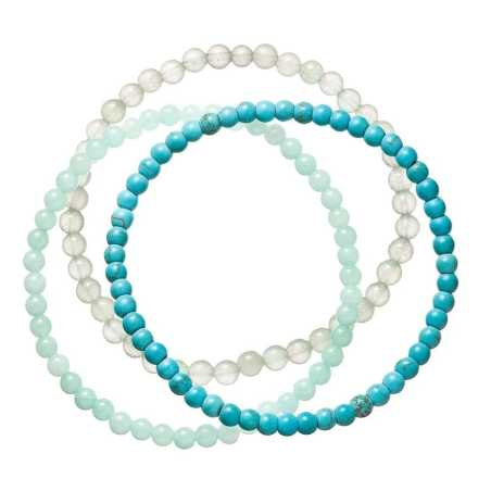 Okouzlující set náramků z minerálních kamenů 43043.3 tyrkys Evolution Group