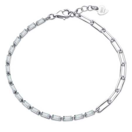 Stylový stříbrný náramek s kubickými zirkony B0001494 Moiss