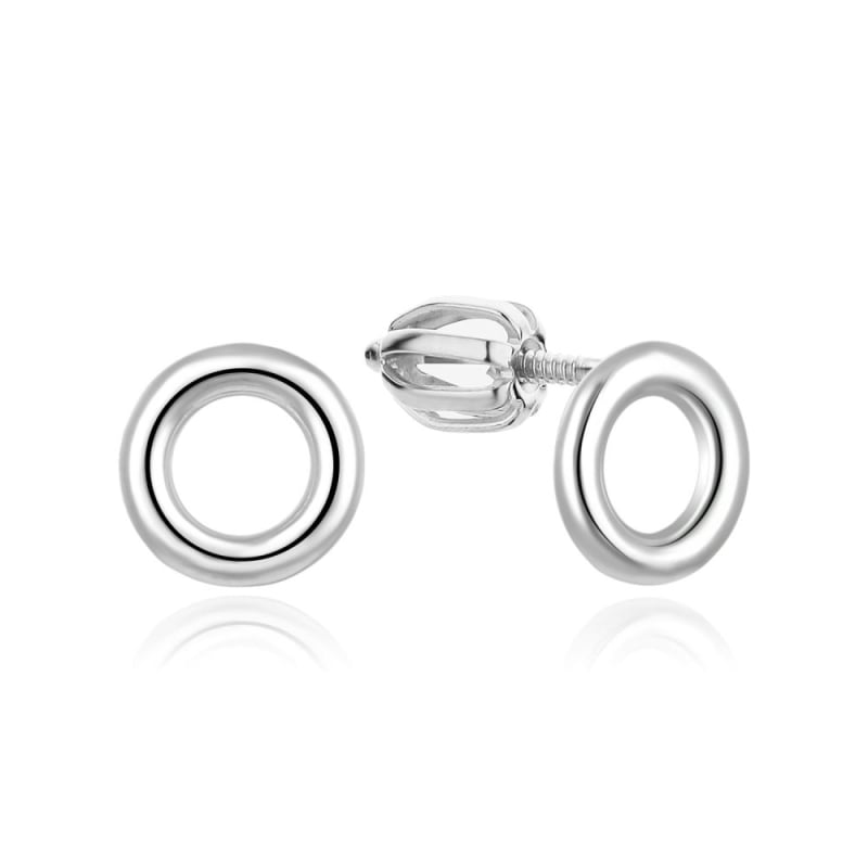 Stříbrné náušnice pecky Kroužky E0004412 Moiss