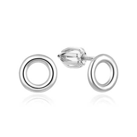 Stříbrné náušnice pecky Kroužky E0004412 Moiss