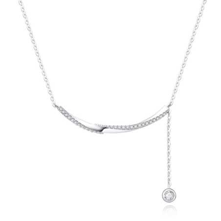 Elegantní stříbrný náhrdelník se zirkony ETERNITY N0000880 Moiss