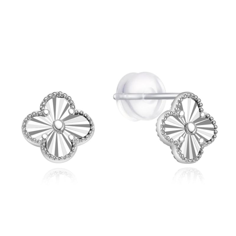 Stříbrné náušnice pecky Čtyřlístek E0004627 Moiss