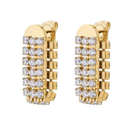 Luxusní pozlacené náušnice s kubickými zirkony Desidery BEIE028 Brosway