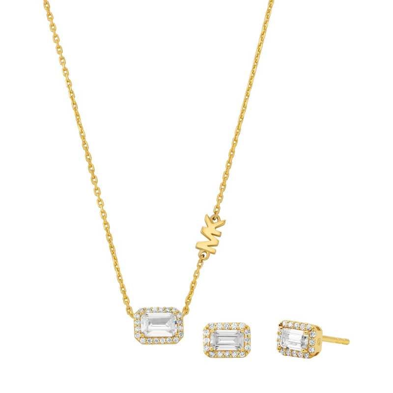 Pozlacená souprava stříbrných šperků MKC1759CZSET (náhrdelník, náušnice) Michael Kors Pozlacená souprava stříbrných šperků MKC1759CZSET (náhrdelník, náušnice) Michael Kors