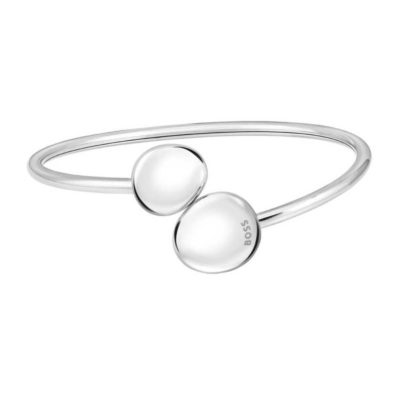 Stylový pevný náramek z oceli Nugget 1580717 Hugo Boss Stylový pevný náramek z oceli Nugget 1580717 Hugo Boss