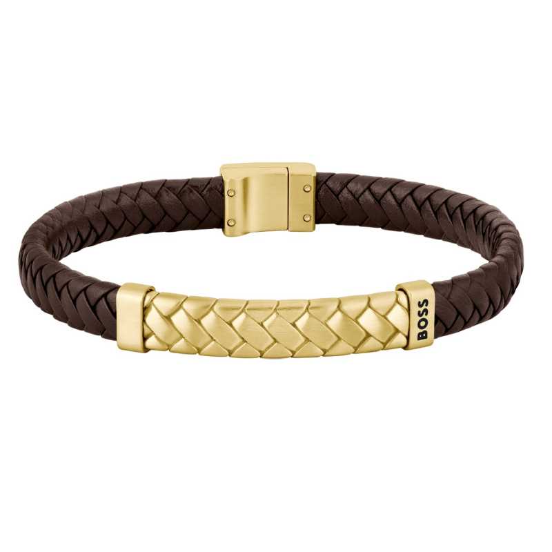 Elegantní kožený náramek pro muže Tailored 1580675 Hugo Boss / Délka: 19 cm Elegantní kožený náramek pro muže Tailored 1580675 Hugo Boss / Délka: 19 cm