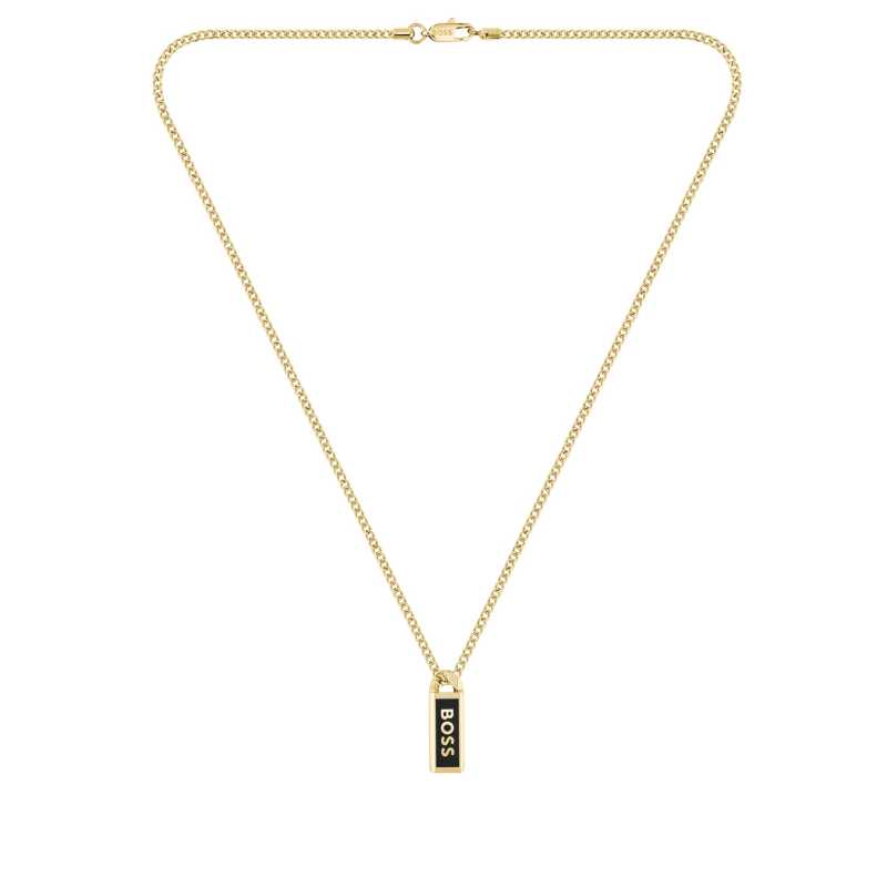Pozlacený pánský náhrdelník Kassy Emblem 1580678 Hugo Boss Pozlacený pánský náhrdelník Kassy Emblem 1580678 Hugo Boss