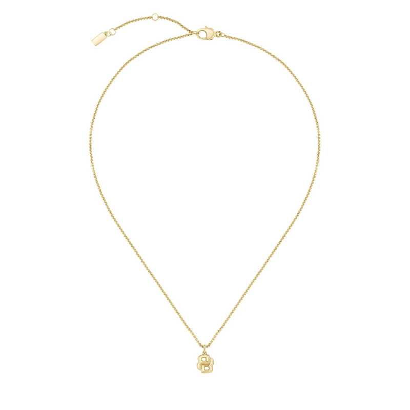 Originální dámský pozlacený náhrdelník Double B 1580747 Hugo Boss Originální dámský pozlacený náhrdelník Double B 1580747 Hugo Boss