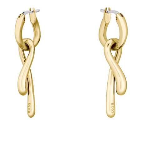 Fashion pozlacené náušnice z oceli 2v1 1580704 Hugo Boss