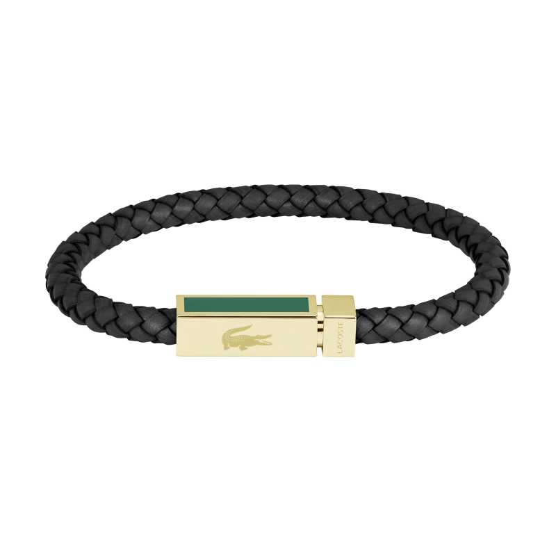 Černý kožený náramek pro muže Rockel 2040451 Lacoste Černý kožený náramek pro muže Rockel 2040451 Lacoste