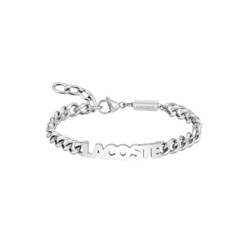 Stylový pánský náramek z oceli Script 2040476 Lacoste Stylový pánský náramek z oceli Script 2040476 Lacoste