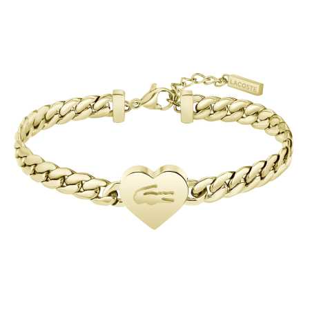 Romantický pozlacený náramek Love My Croc 2040464 Lacoste