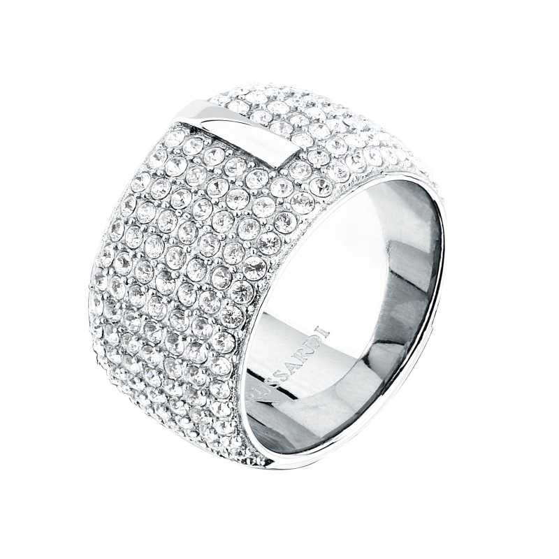 Nepřehlédnutelný dámský prsten s krystaly T-Round TJAYF1801 Trussardi / Obvod: 56 mm - 56 mm Nepřehlédnutelný dámský prsten s krystaly T-Round TJAYF1801 Trussardi / Obvod: 56 mm - 56 mm