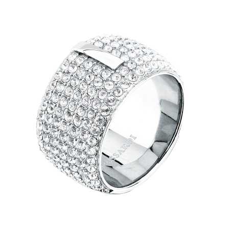 Nepřehlédnutelný dámský prsten s krystaly T-Round TJAYF1801 Trussardi / Obvod: 56 mm - 56 mm