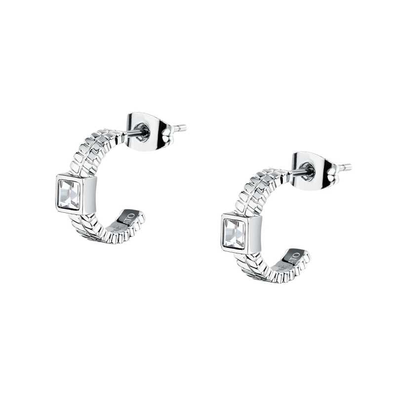 Ocelové náušnice s čirými krystaly Gioia SAVY44 Morellato