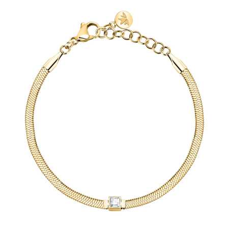 Pozlacený náramek s čirým krystalem Hádek Gioia SAVY36 Morellato