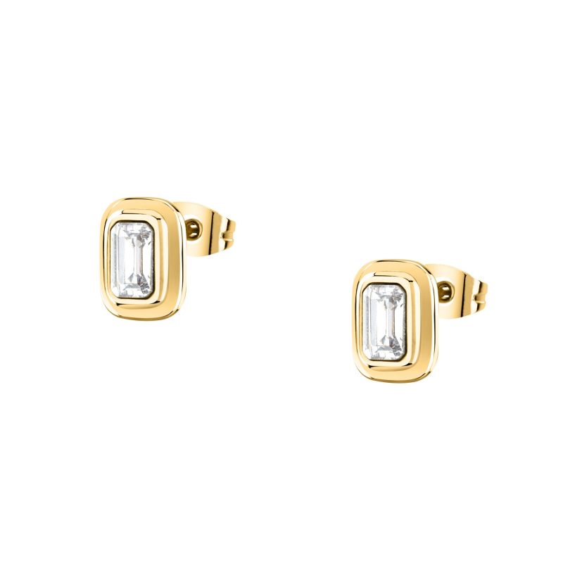 Pozlacené náušnice s kubickým zirkonem T-Design TJAXA28 Trussardi