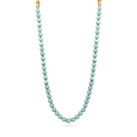 Světle zelený korálkový náhrdelník z pryskyřice PEJLN2103903 Police