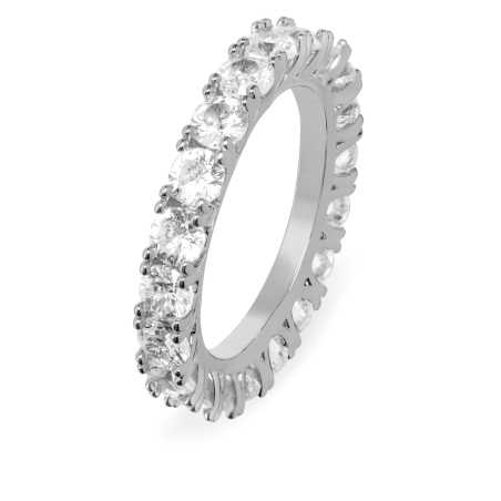 Třpytivý prsten se zirkony VBR039S-B Troli / Obvod: 49 mm - 49 mm