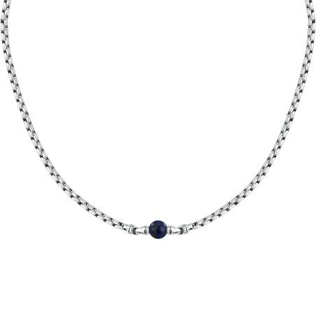 Ocelový náhrdelník s Lapis Lazuli Pietre S1745 Morellato