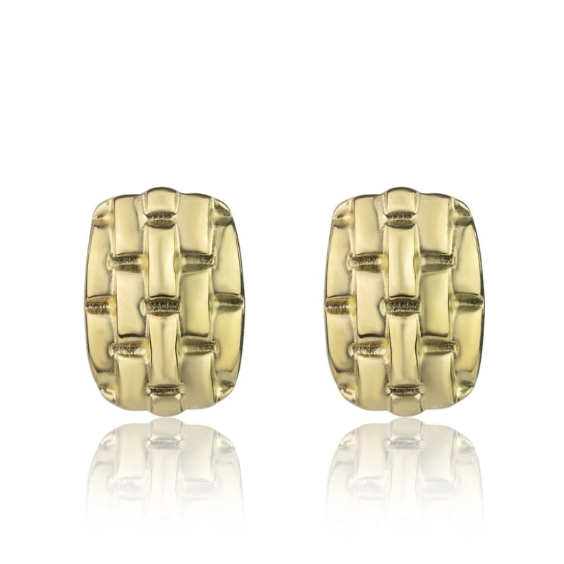 Extravagantní pozlacené náušnice Cassidy Gold Earrings MCE24007G Marc Malone