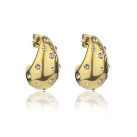 Pozlacené náušnice Tear Drop Adley Gold Earrings MCE24045G Marc Malone