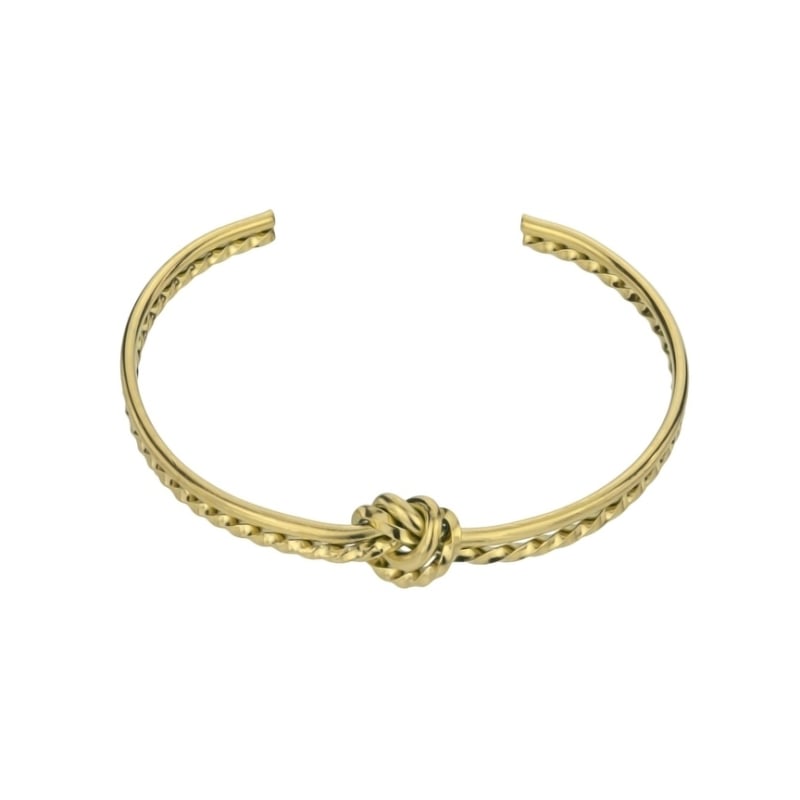 Stylový pevný náramek z pozlacené oceli Carmen EWB24023G Emily Westwood