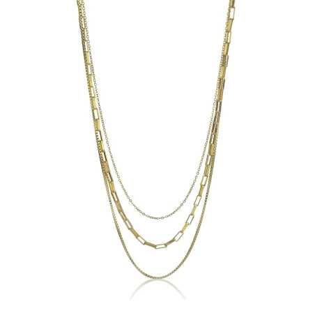 Trojitý pozlacený náhrdelník Francesca Gold Necklace MCN24014G Marc Malone