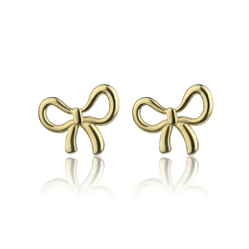 Pozlacené náušnice Mašličky Adelina EWE24013G Emily Westwood