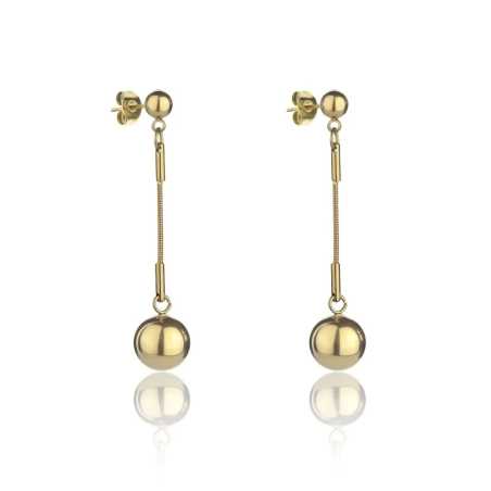 Pozlacené visací náušnice Amanda Gold Earrings MCE24002G Marc Malone