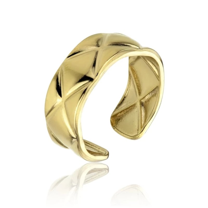 Pozlacený otevřený prsten Eliza Gold Ring MCR23014G Marc Malone