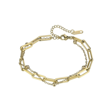 Dvojitý řetízkový náramek Holly Gold Bracelet MCB24021G Marc Malone