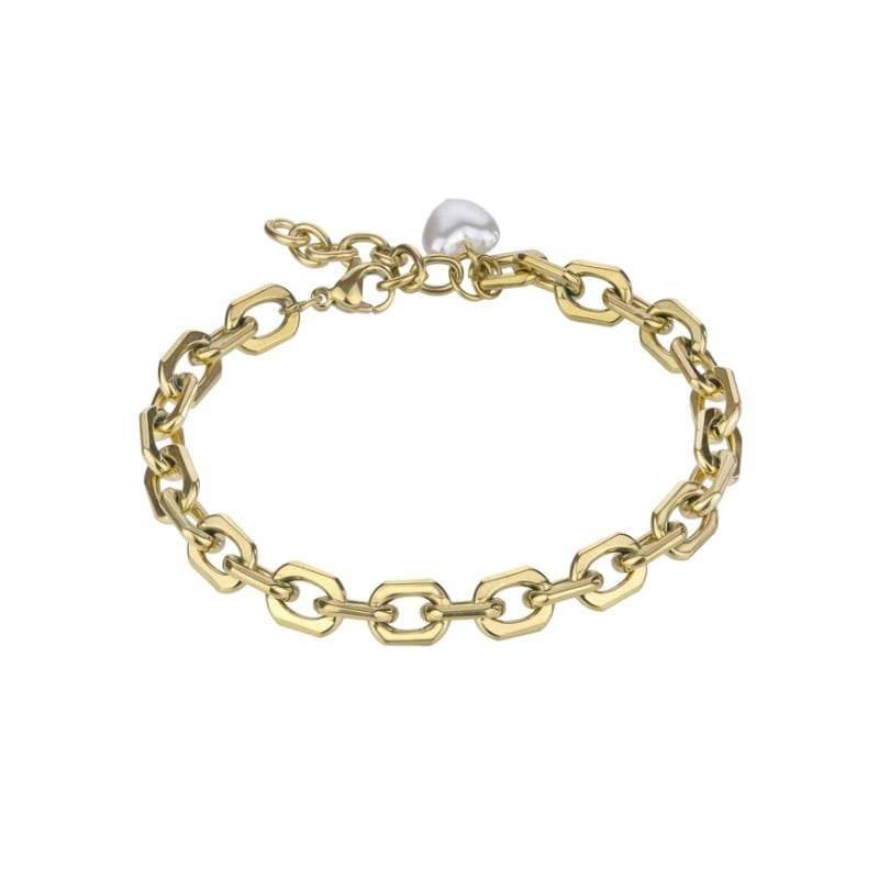 Pozlacený náramek s perličkou Hattie Gold Bracelet MCB24016G Marc Malone Pozlacený náramek s perličkou Hattie Gold Bracelet MCB24016G Marc Malone