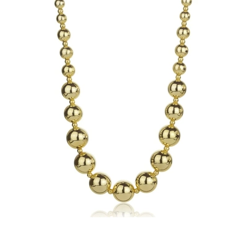 Masivní kuličkový náhrdelník Aylin Gold Necklace MCN24006G Marc Malone Masivní kuličkový náhrdelník Aylin Gold Necklace MCN24006G Marc Malone
