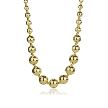 Masivní kuličkový náhrdelník Aylin Gold Necklace MCN24006G Marc Malone
