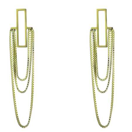 Krásné pozlacené visací náušnice Ryan Gold Earrings MCE24028G Marc Malone