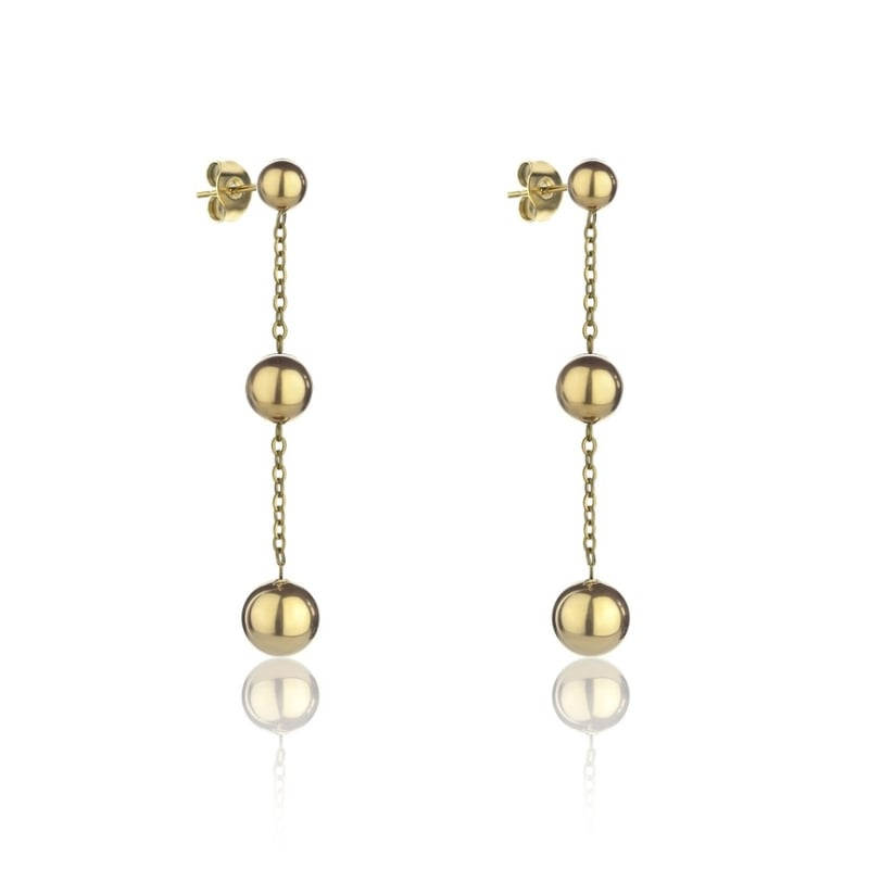 Pozlacené visací náušnice Alison Gold Earrings MCE24001G Marc Malone Pozlacené visací náušnice Alison Gold Earrings MCE24001G Marc Malone