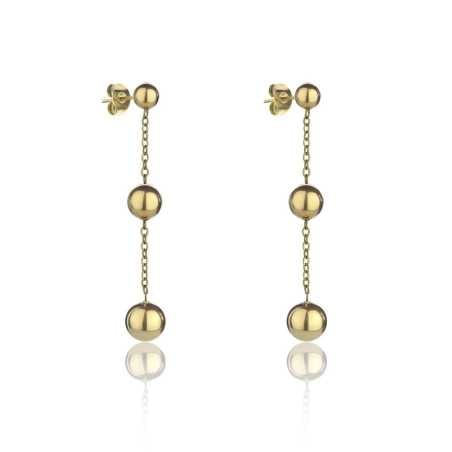 Pozlacené visací náušnice Alison Gold Earrings MCE24001G Marc Malone