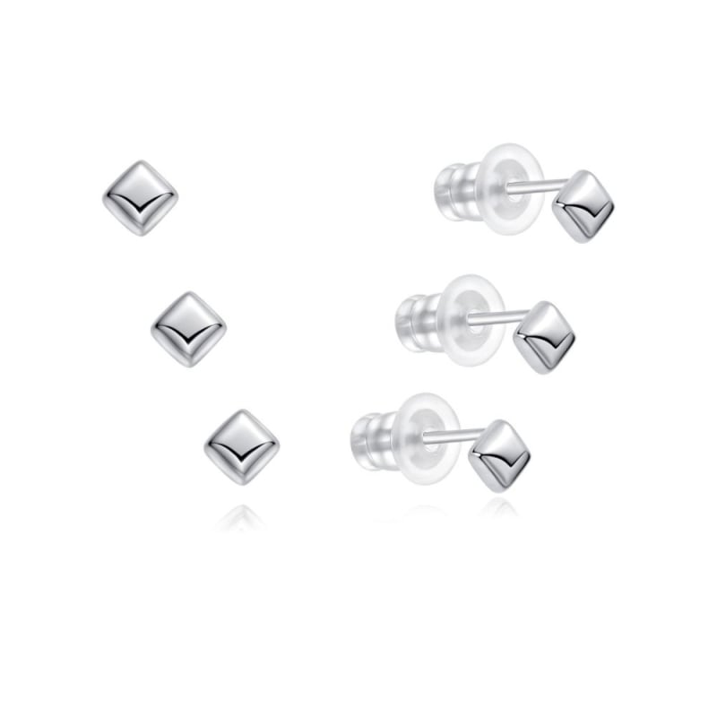 Sada drobných náušnic ze stříbra E0004635 (3 páry náušnic) Moiss