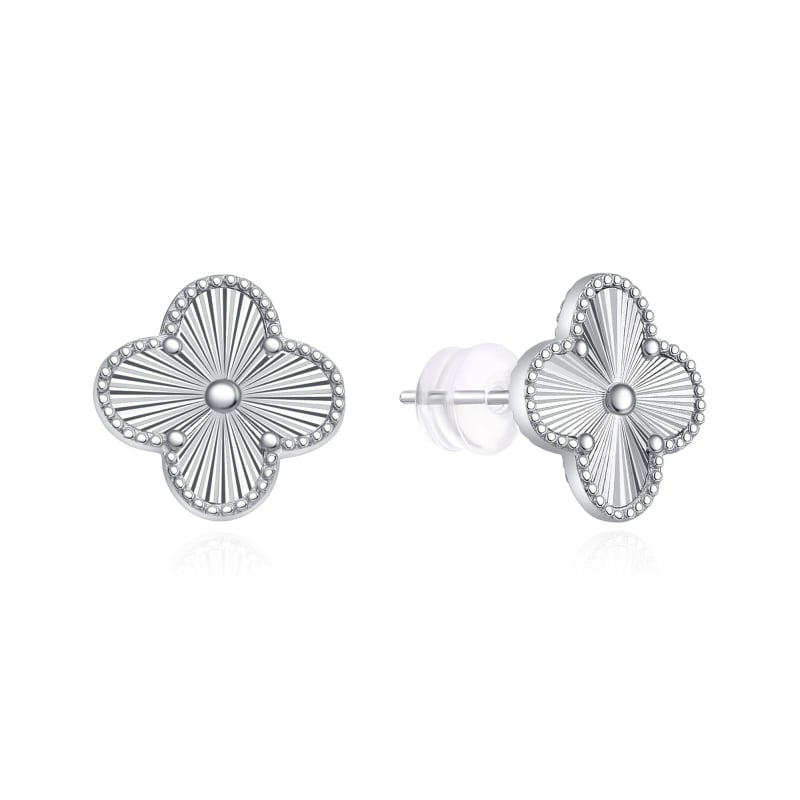 Stříbrné peckové náušnice Čtyřlístek E0004882 Moiss