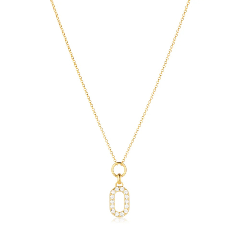 Luxusní pozlacený náhrdelník s kubickými zirkony Capizzi SJ-N42230-CZ-YG Sif Jakobs