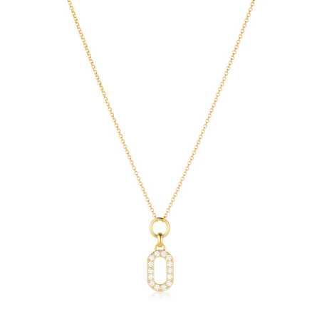 Luxusní pozlacený náhrdelník s kubickými zirkony Capizzi SJ-N42230-CZ-YG Sif Jakobs