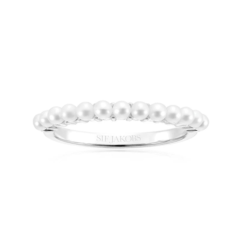 Půvabný stříbrný s pravými perlami Ellera SJ-R2869-P Sif Jakobs / Obvod: 60 mm - 60 mm