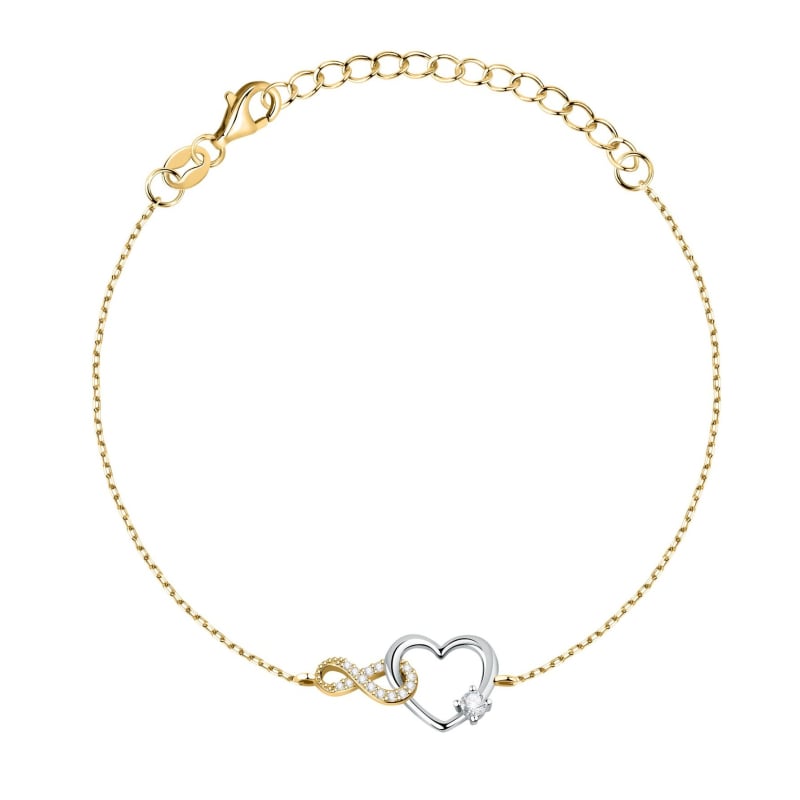 Krásný bicolor náramek Nekonečno a Srdce Silver LPS05AWV77 La Petite Story