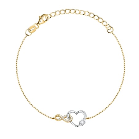 Krásný bicolor náramek Nekonečno a Srdce Silver LPS05AWV77 La Petite Story