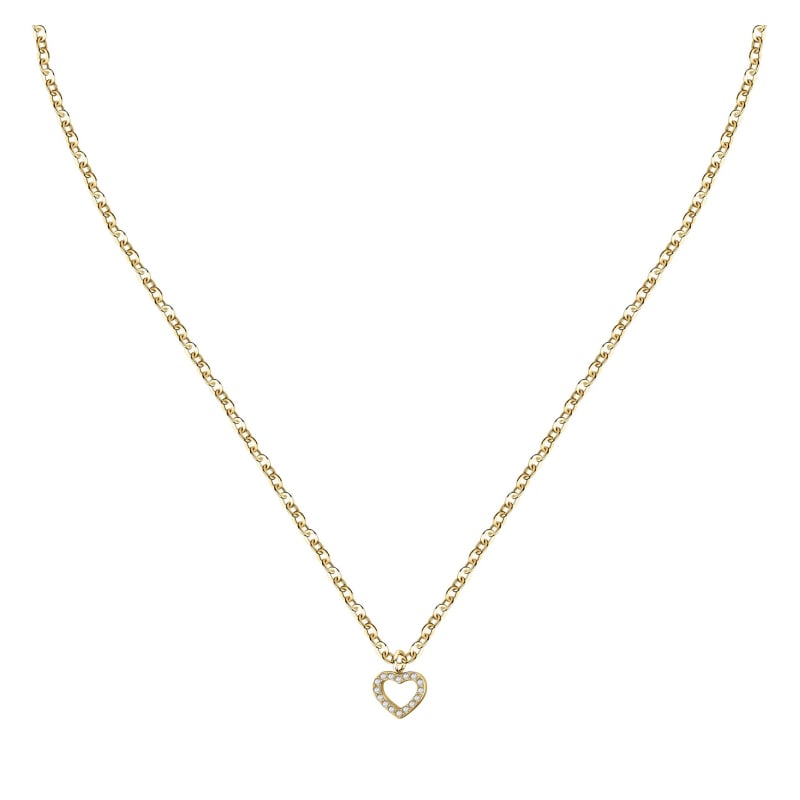 Romantický pozlacený náhrdelník se srdíčkem Love LPS10ASD22 La Petite Story