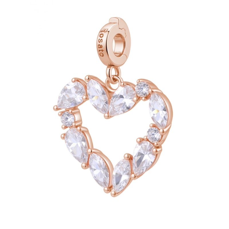 Pozlacený přívěsek Srdce s kubickými zirkony Storie RZ245 Rosato Pozlacený přívěsek Srdce s kubickými zirkony Storie RZ245 Rosato