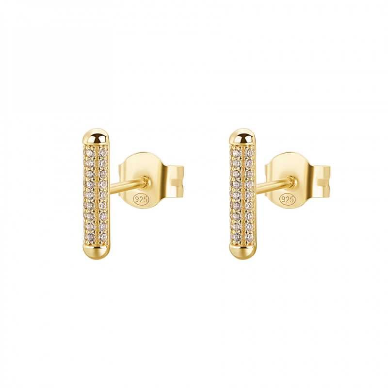 Pozlacené náušnice s kubickými zirkony Tyčinky Bianca RZBI71 Rosato Pozlacené náušnice s kubickými zirkony Tyčinky Bianca RZBI71 Rosato
