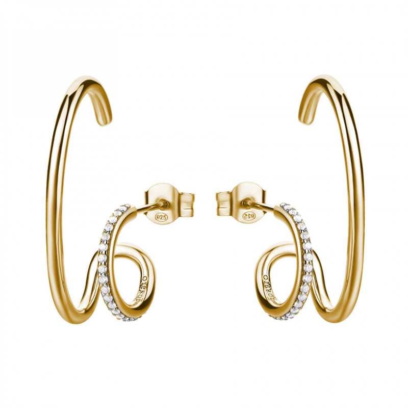 Dvojité pozlacené náušnice Bianca RZBI77 Rosato Dvojité pozlacené náušnice Bianca RZBI77 Rosato